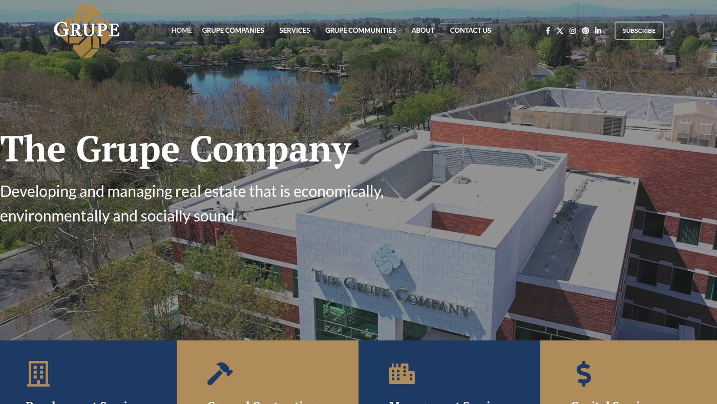 The home page of grupe.com