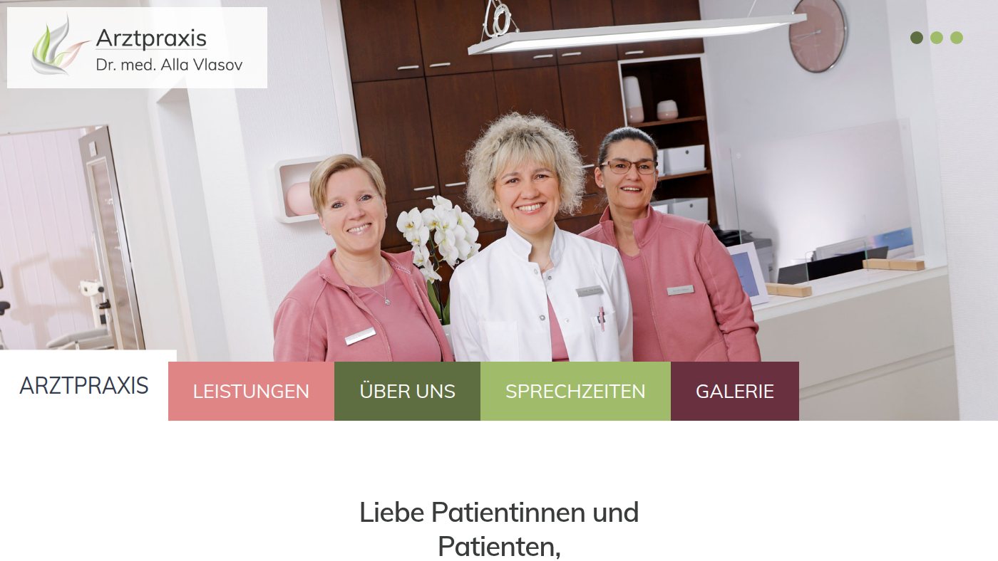 The home page of praxis-vlasov.de