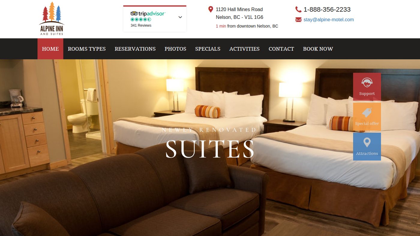 The home page of alpine-motel.com