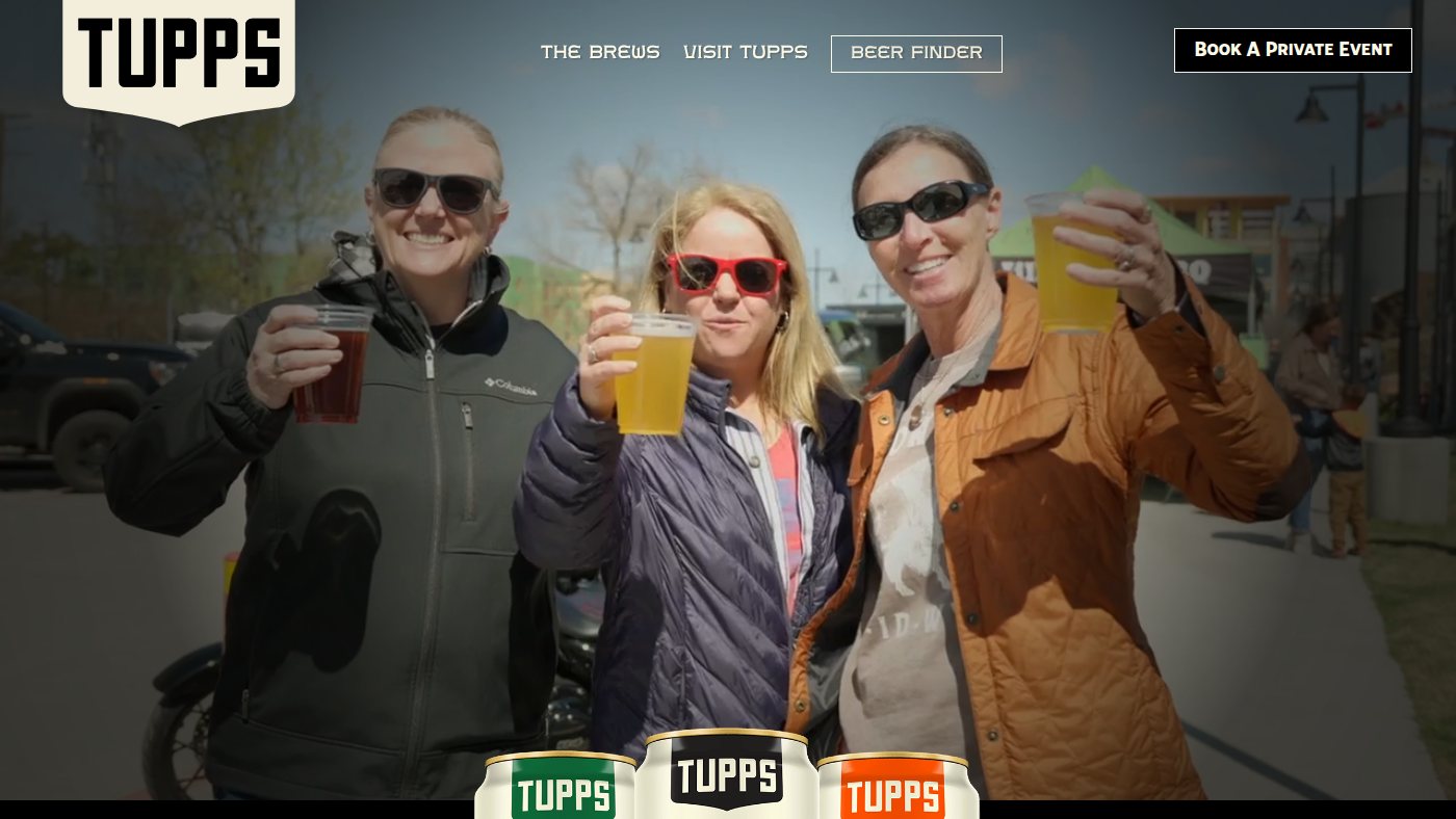 The home page of tuppsbrewery.com