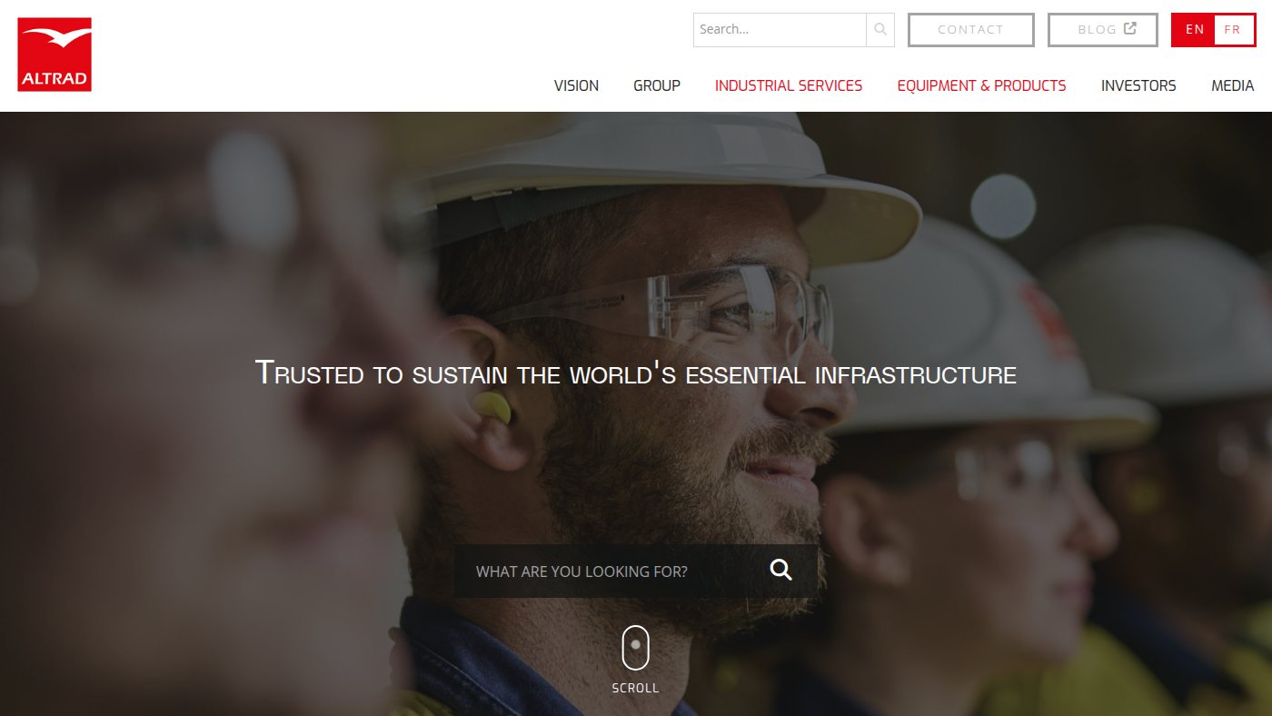The home page of altrad.com