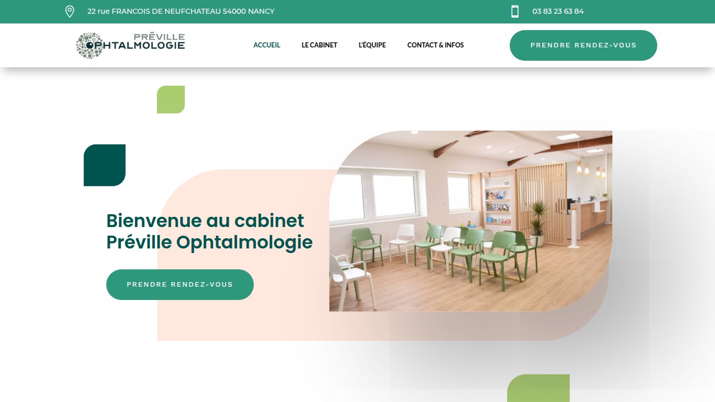 The home page of preville-ophtalmologie.fr