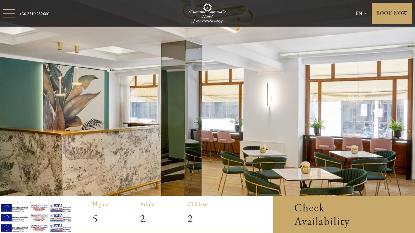 The home page of hotelluxembourg.gr