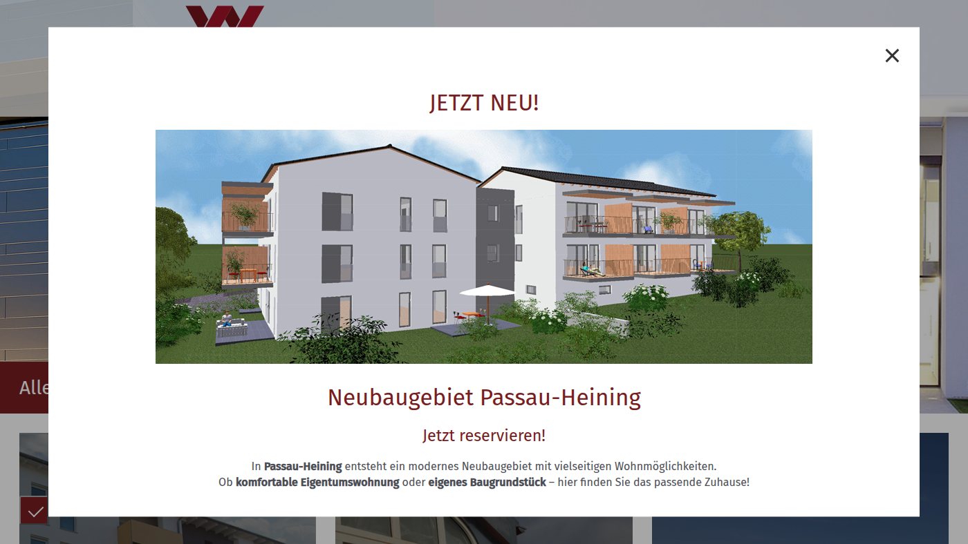 The home page of wimmerbau.de