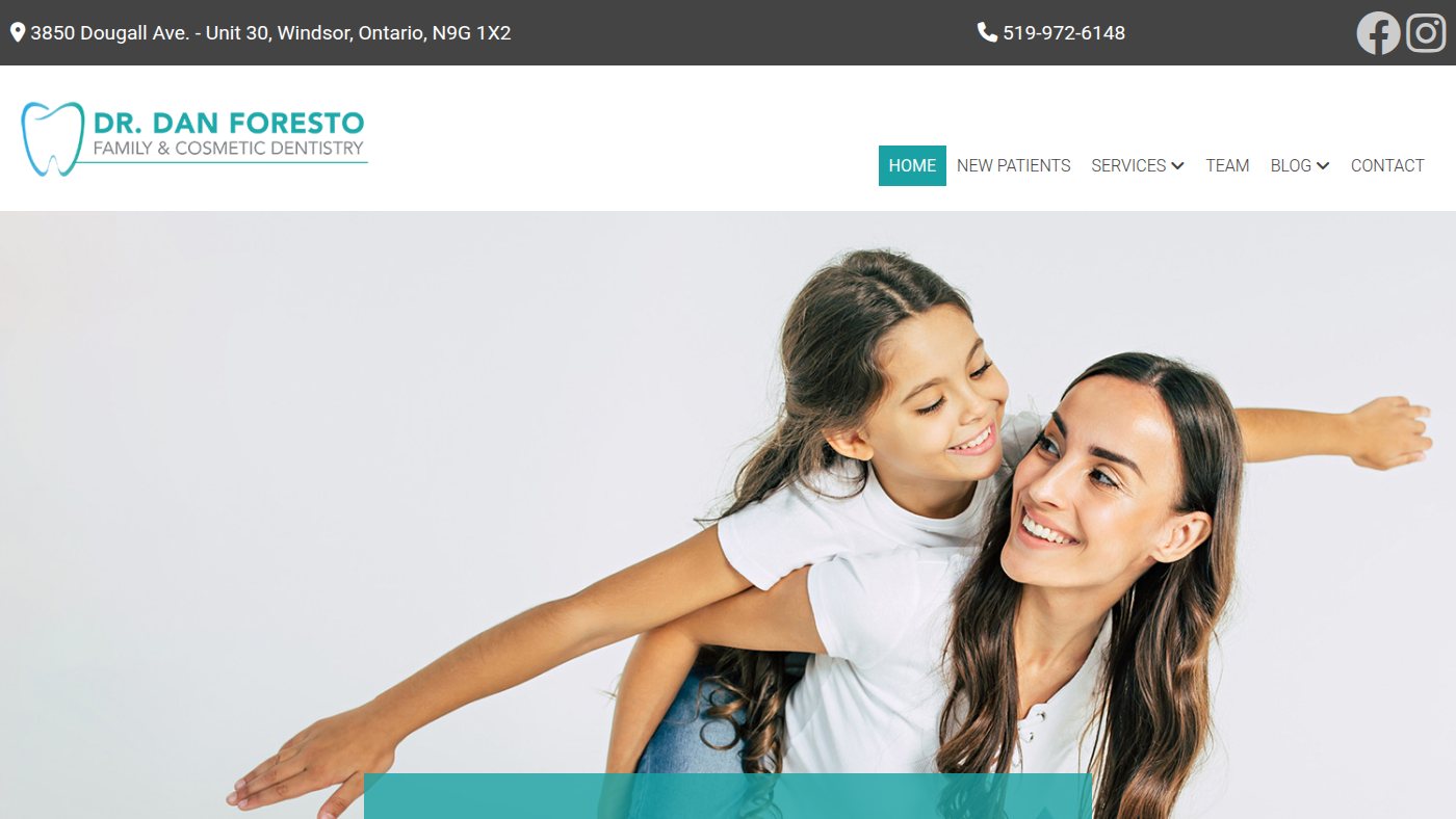 The home page of forestodentistry.com