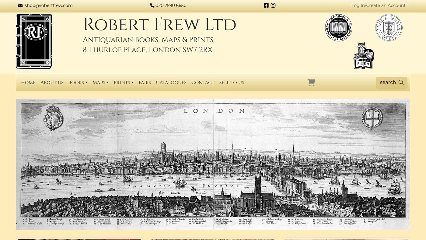 The home page of robertfrew.com