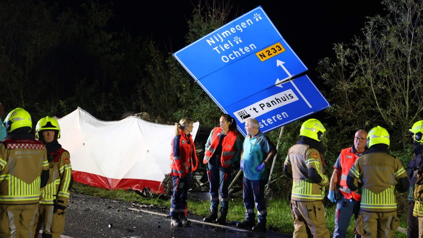Twee doden en twee gewonden door ernstig ongeluk bij Kesteren
