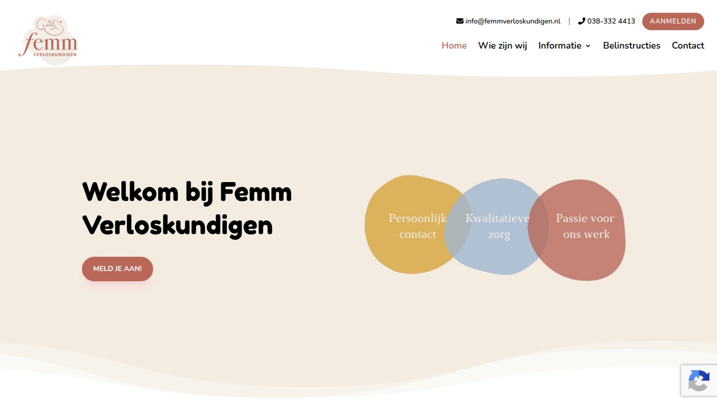 The home page of femmverloskundigen.nl