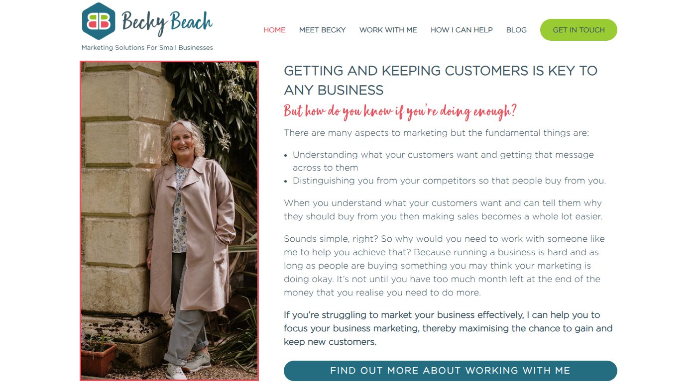 The home page of beckybeach.net