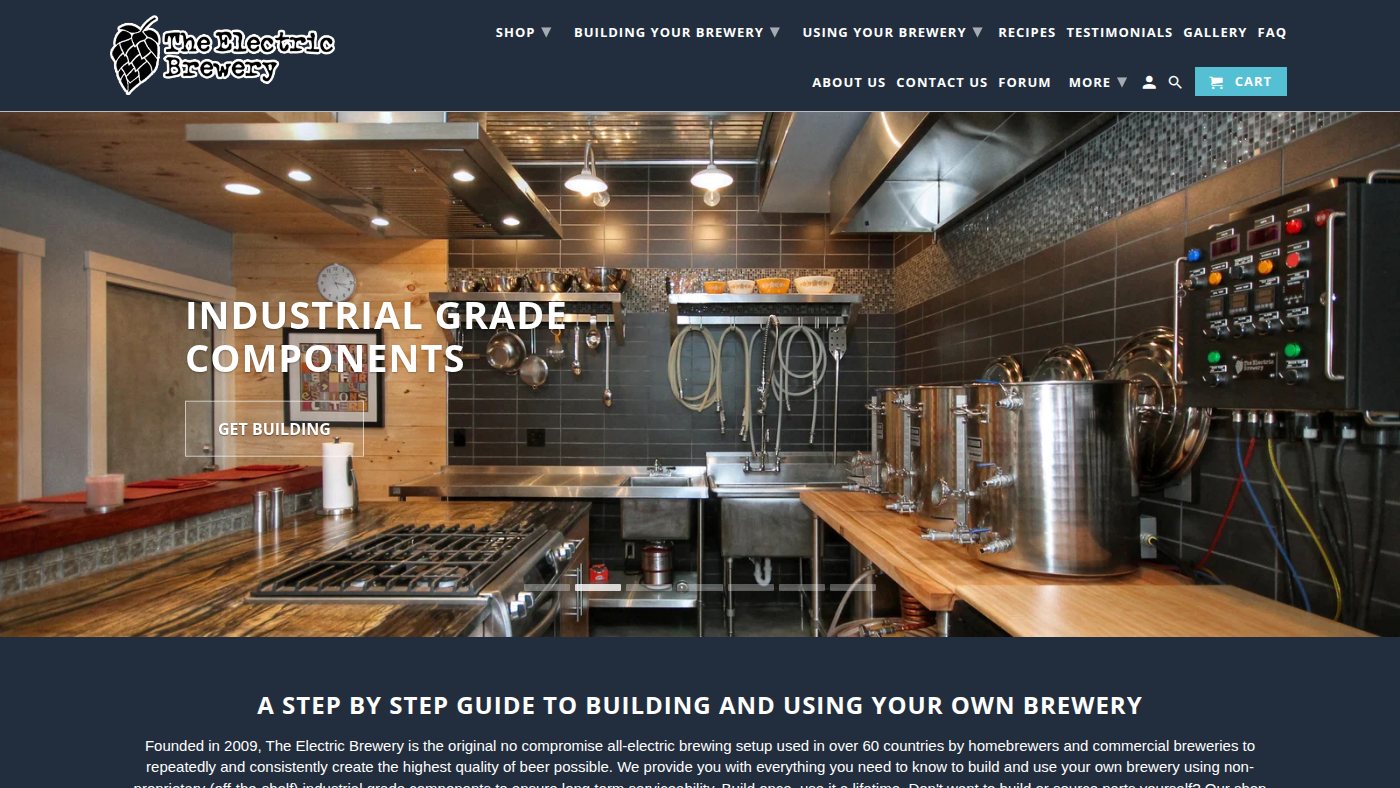 The home page of theelectricbrewery.com