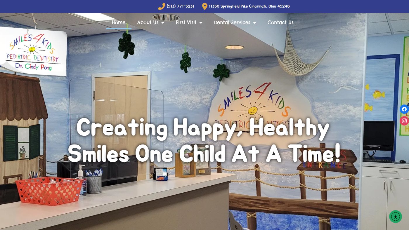 The home page of smiles4kids.net