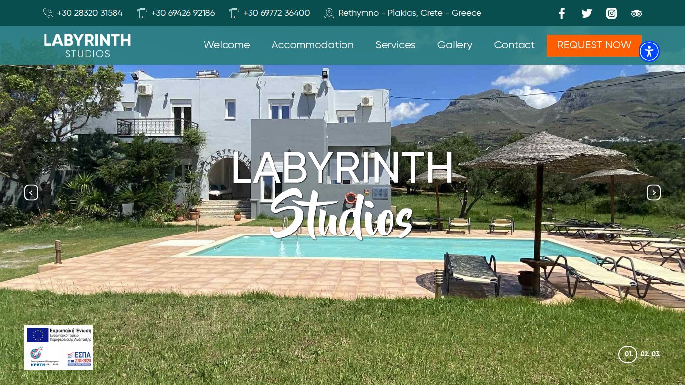 The home page of labyrinth-studios.gr