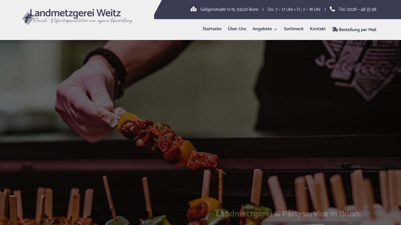 The home page of metzgerei-weitz.de