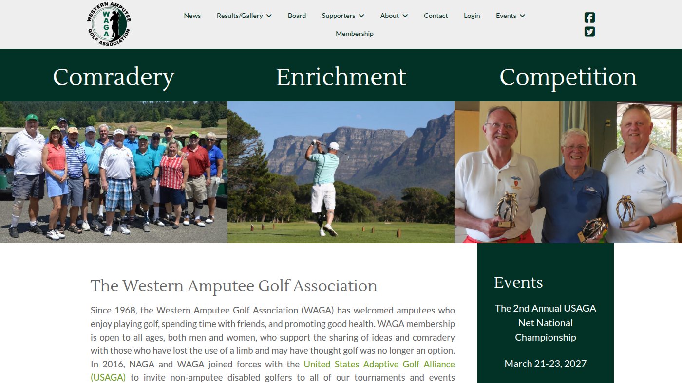 The home page of wagagolf.org