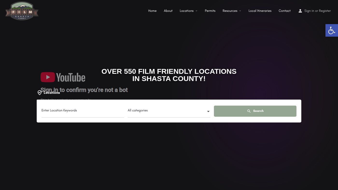 The home page of filmshasta.com