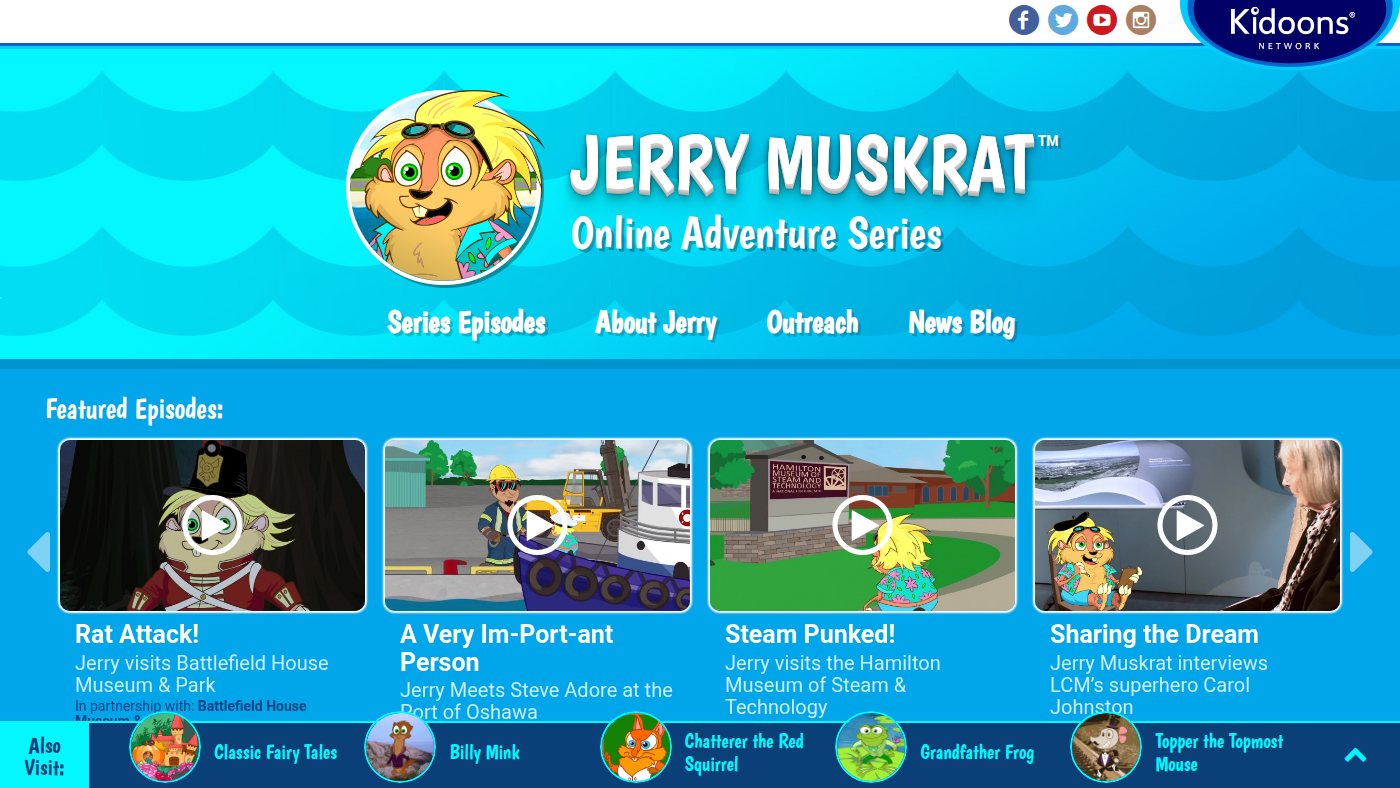 The home page of jerrymuskrat.com