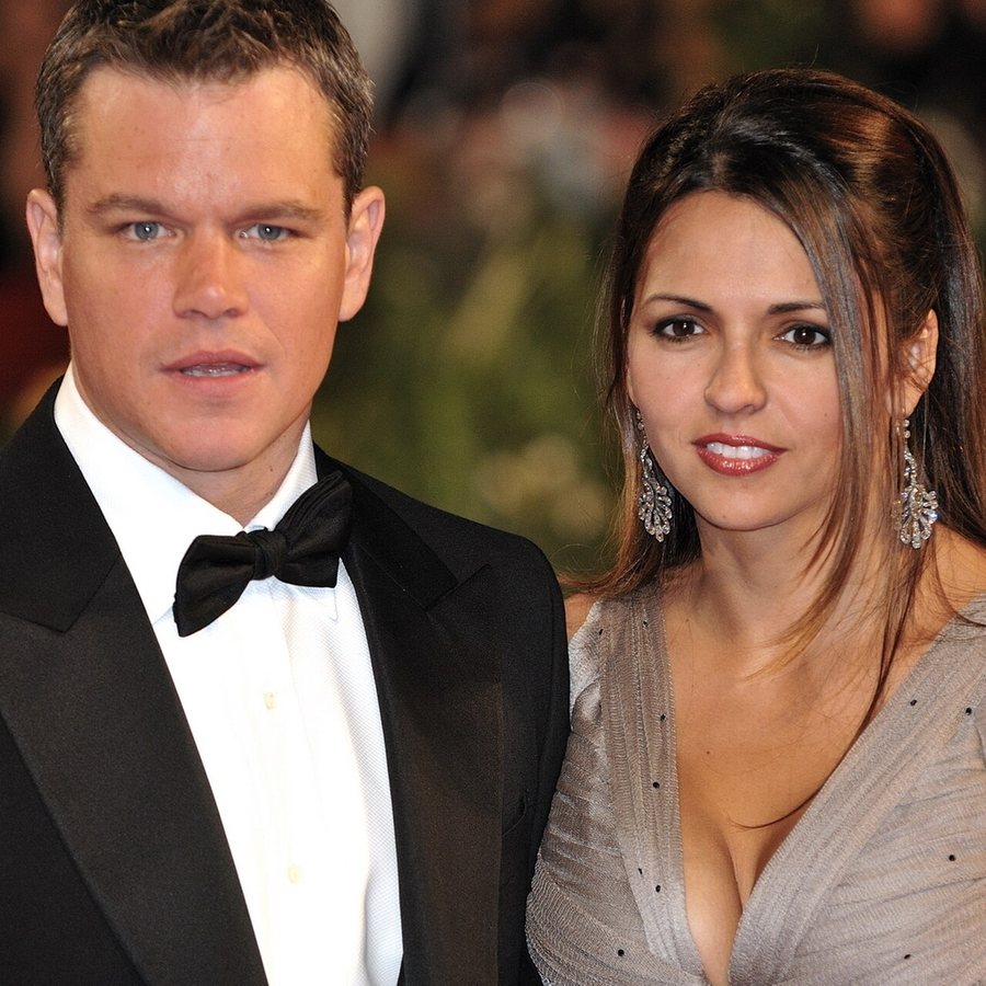 Damon z żoną Lucianą Barroso na Międzynarodowym Festiwalu Filmowym w Wenecji w 2009 roku