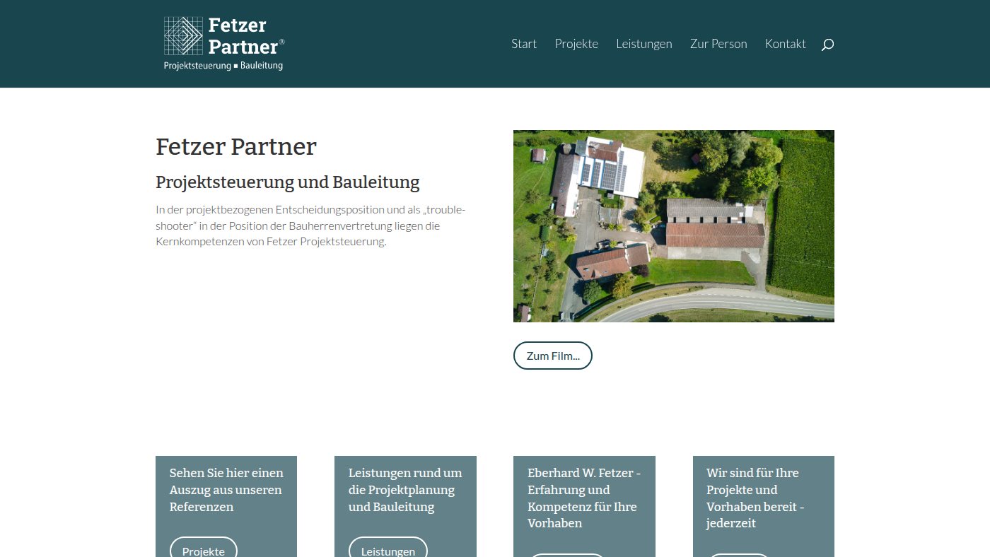 The home page of fetzer-projektsteuerung.de