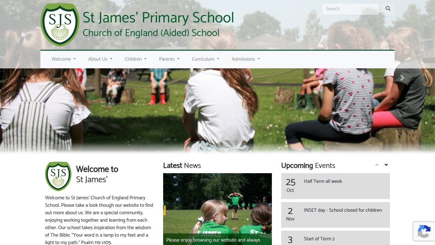 The home page of st-james.kent.sch.uk