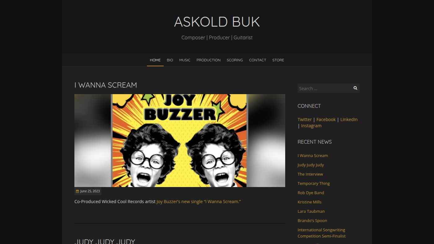 The home page of askoldbuk.com