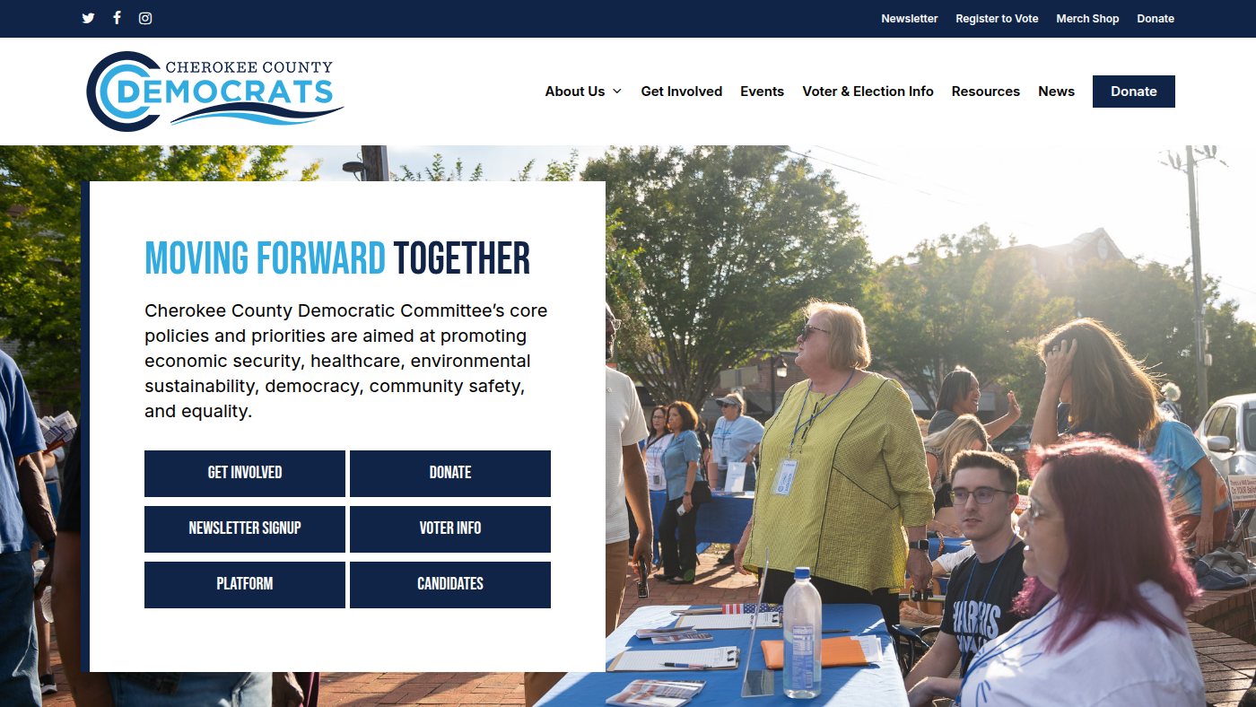 The home page of cherokeedemocrats.com