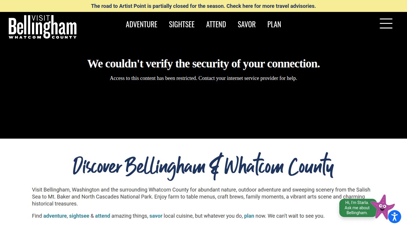 The home page of bellingham.org