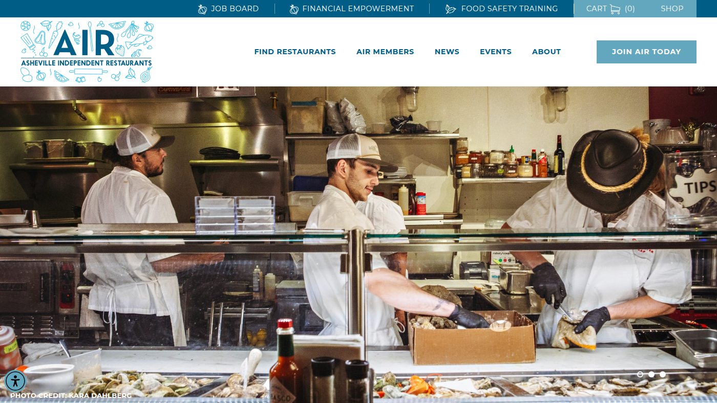 The home page of airasheville.org