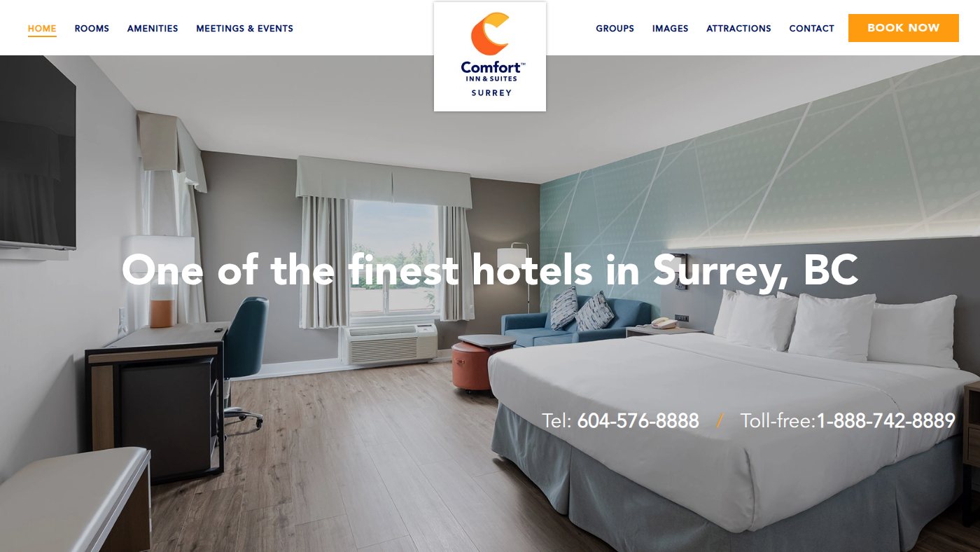 The home page of comfortinnsurrey.com
