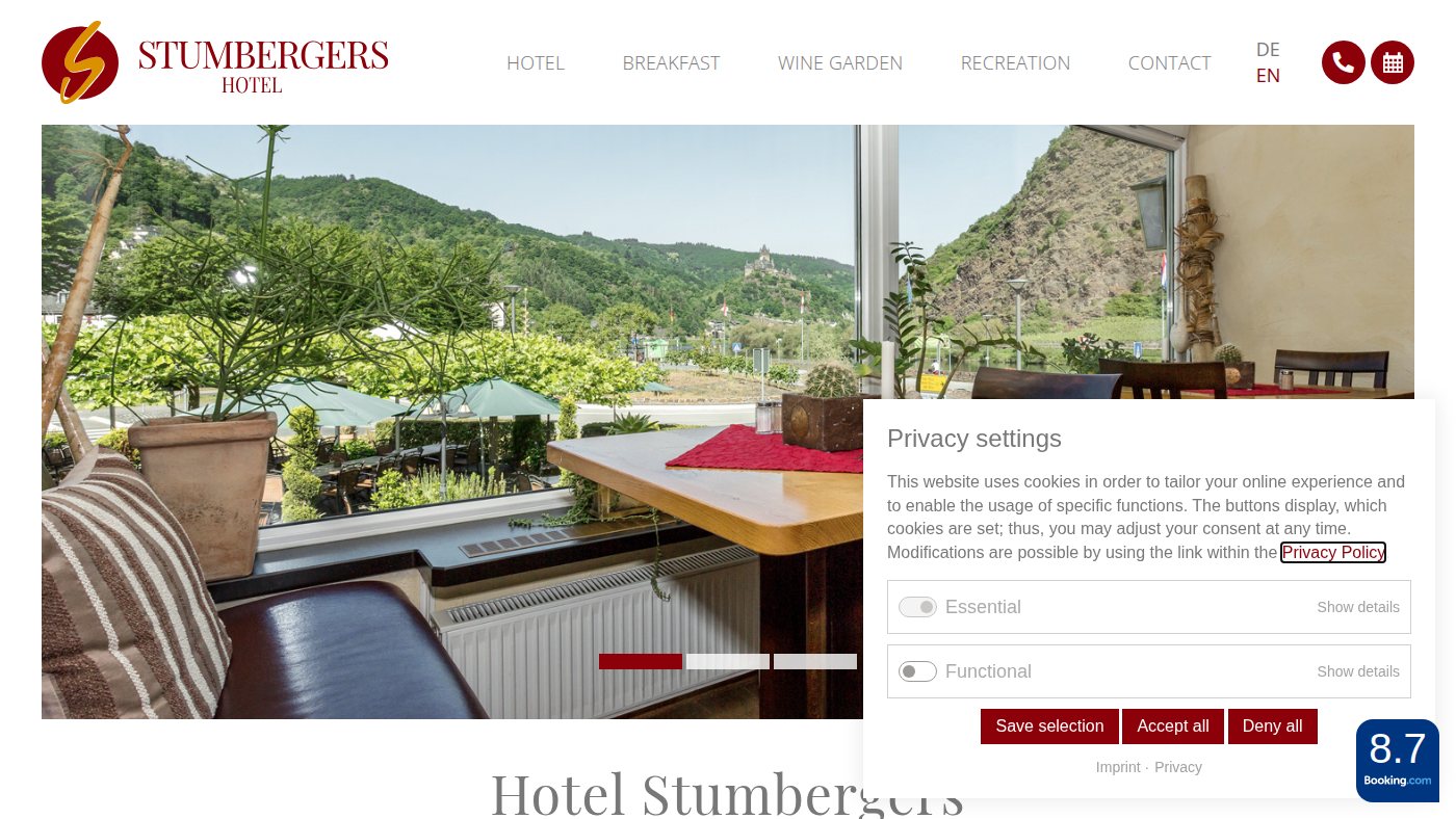 The home page of hotel-stumbergers.de