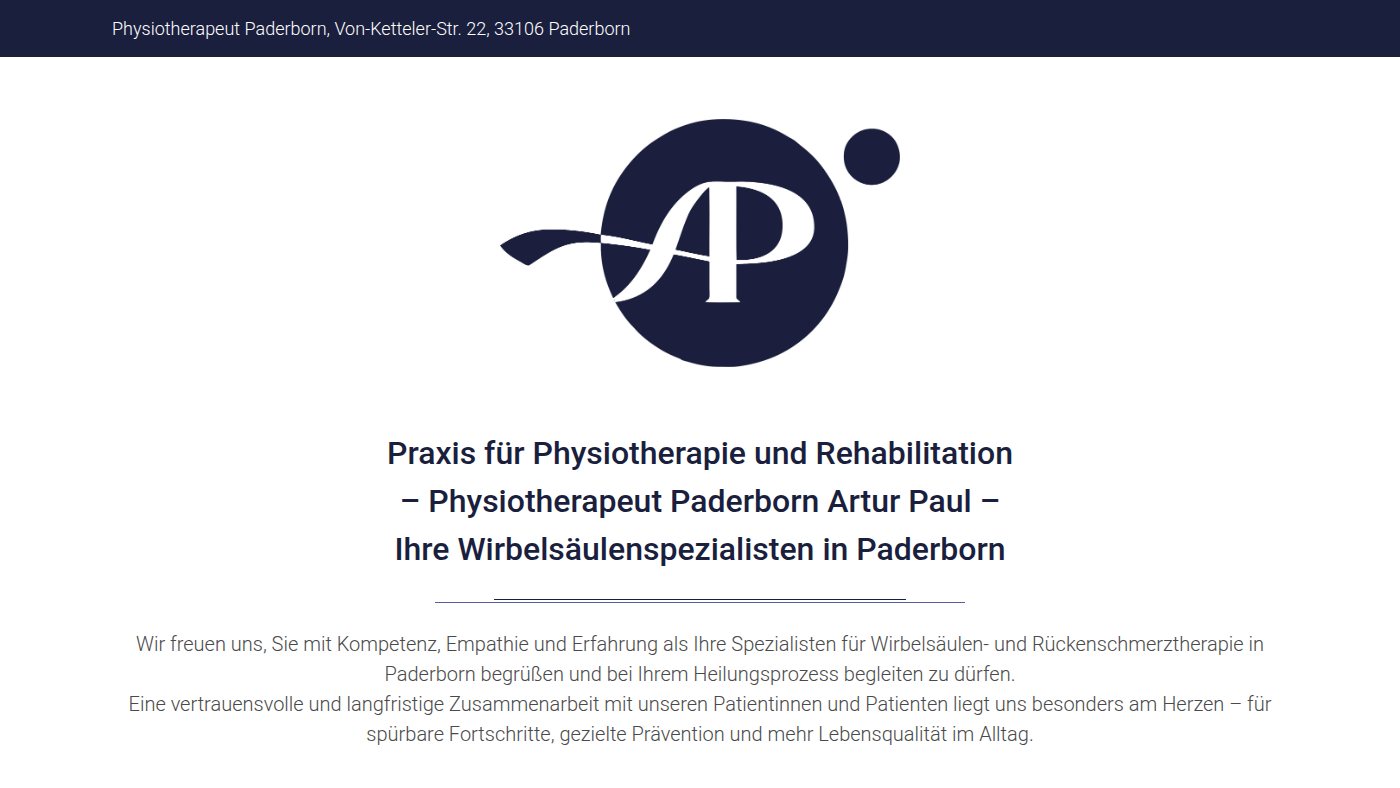 The home page of physiotherapeut-paderborn-paul.de