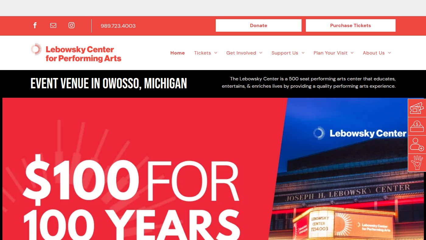 The home page of lebowskycenter.com