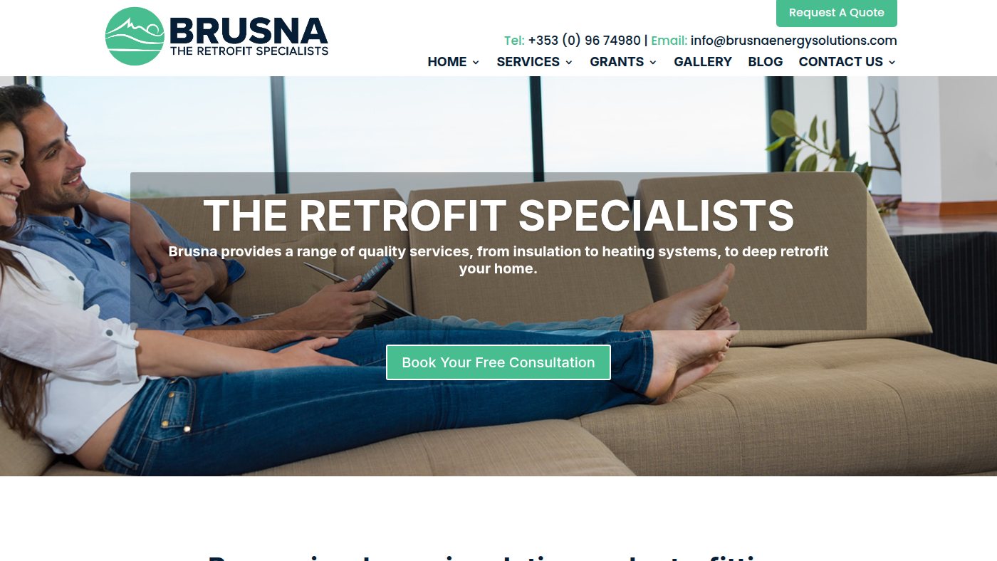 The home page of brusnaenergysolutions.com