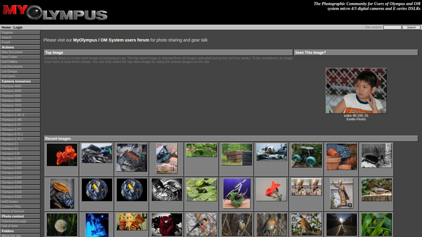 The home page of myolympus.org
