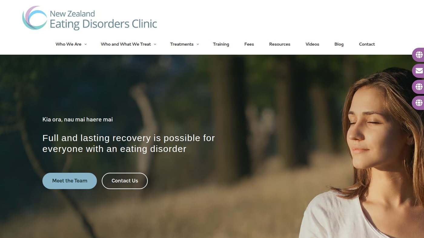 The home page of nzeatingdisordersclinic.co.nz