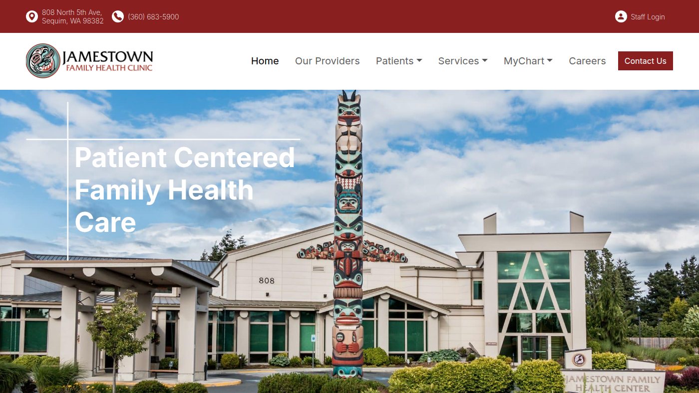 The home page of jamestownhealth.org