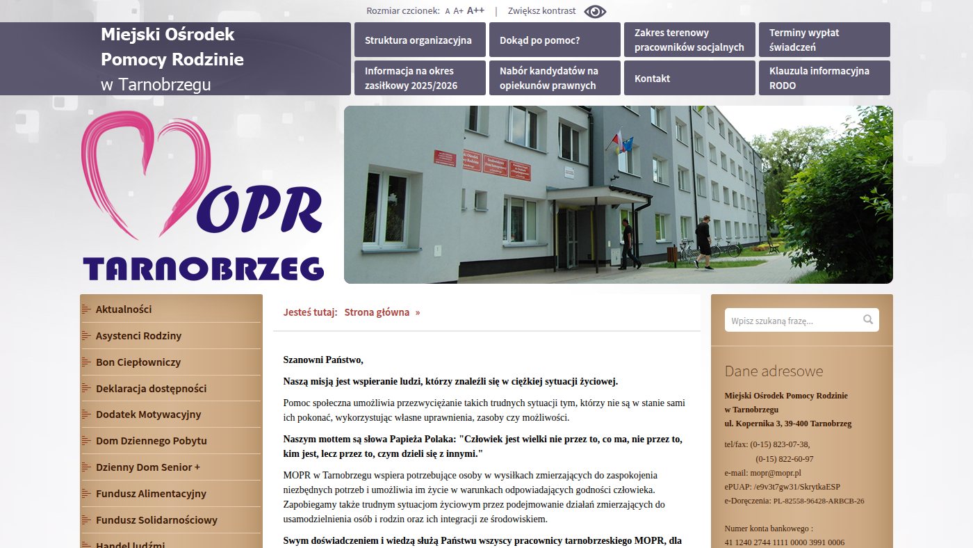 The home page of mopr.pl