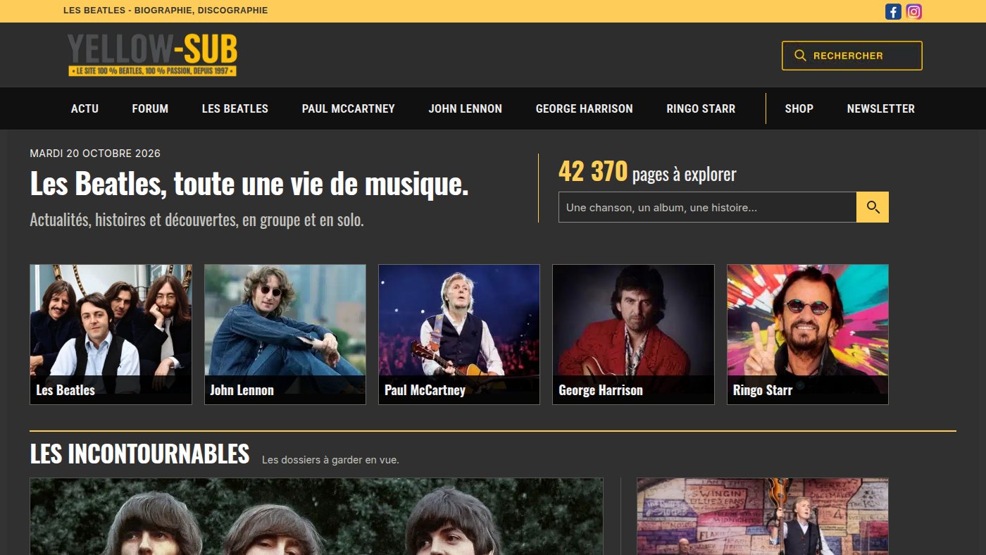 The home page of yellow-sub.net