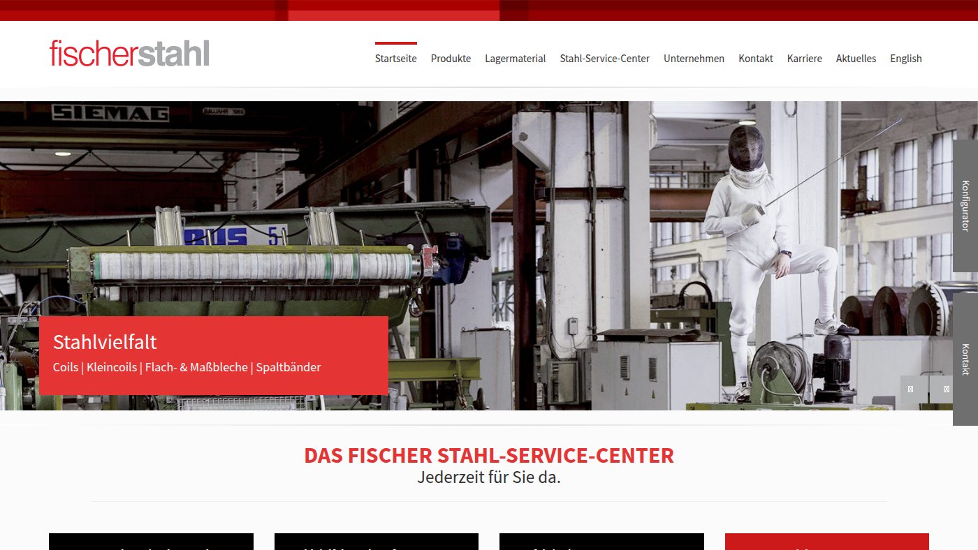 The home page of fischerstahl.de