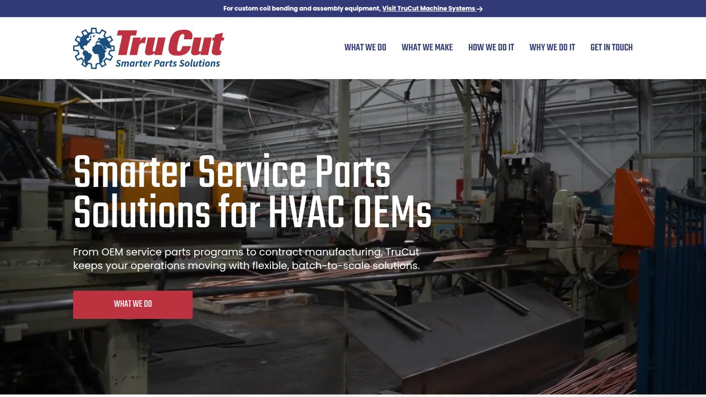 The home page of trucut.com