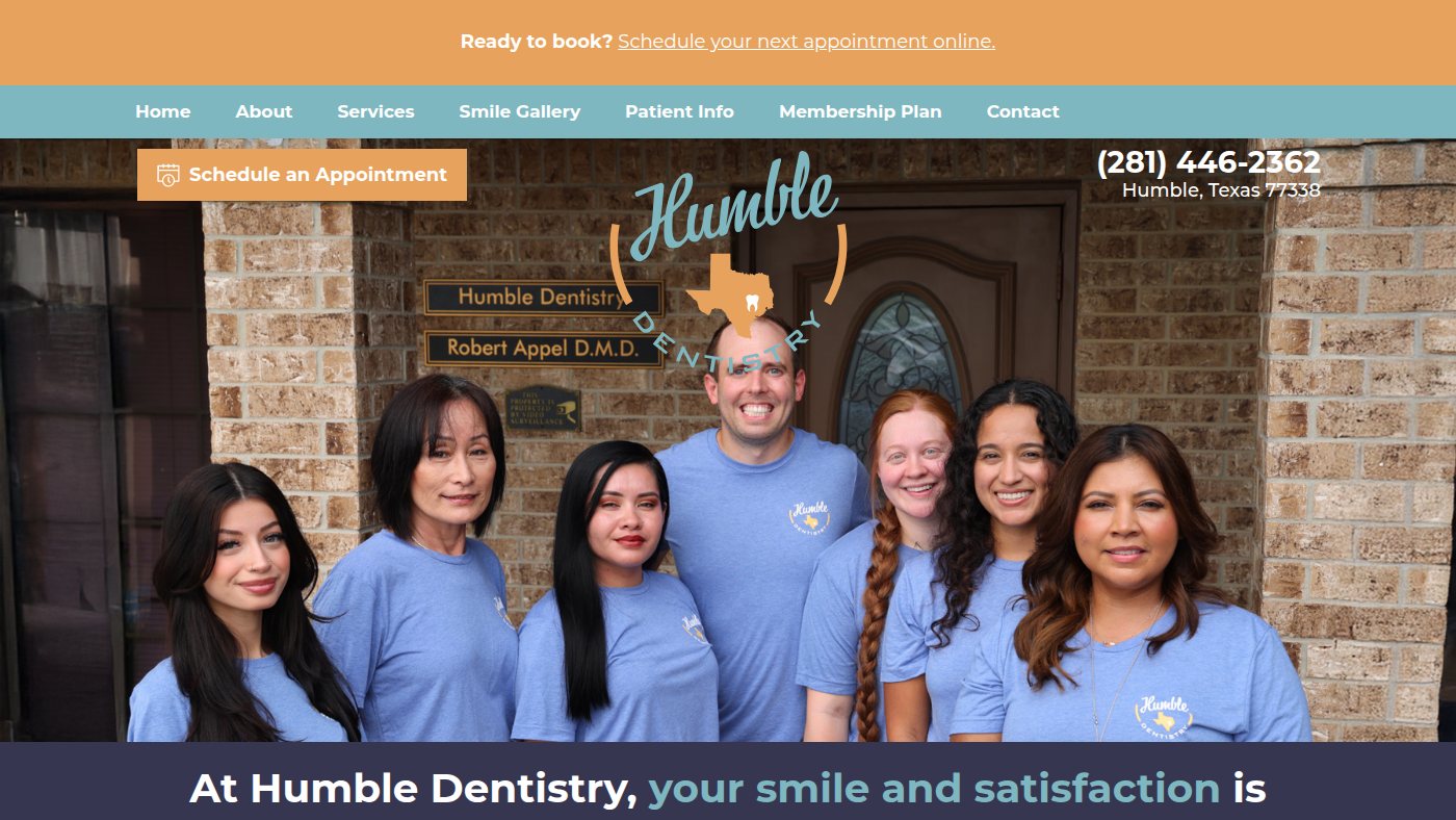 The home page of humbledentist.com