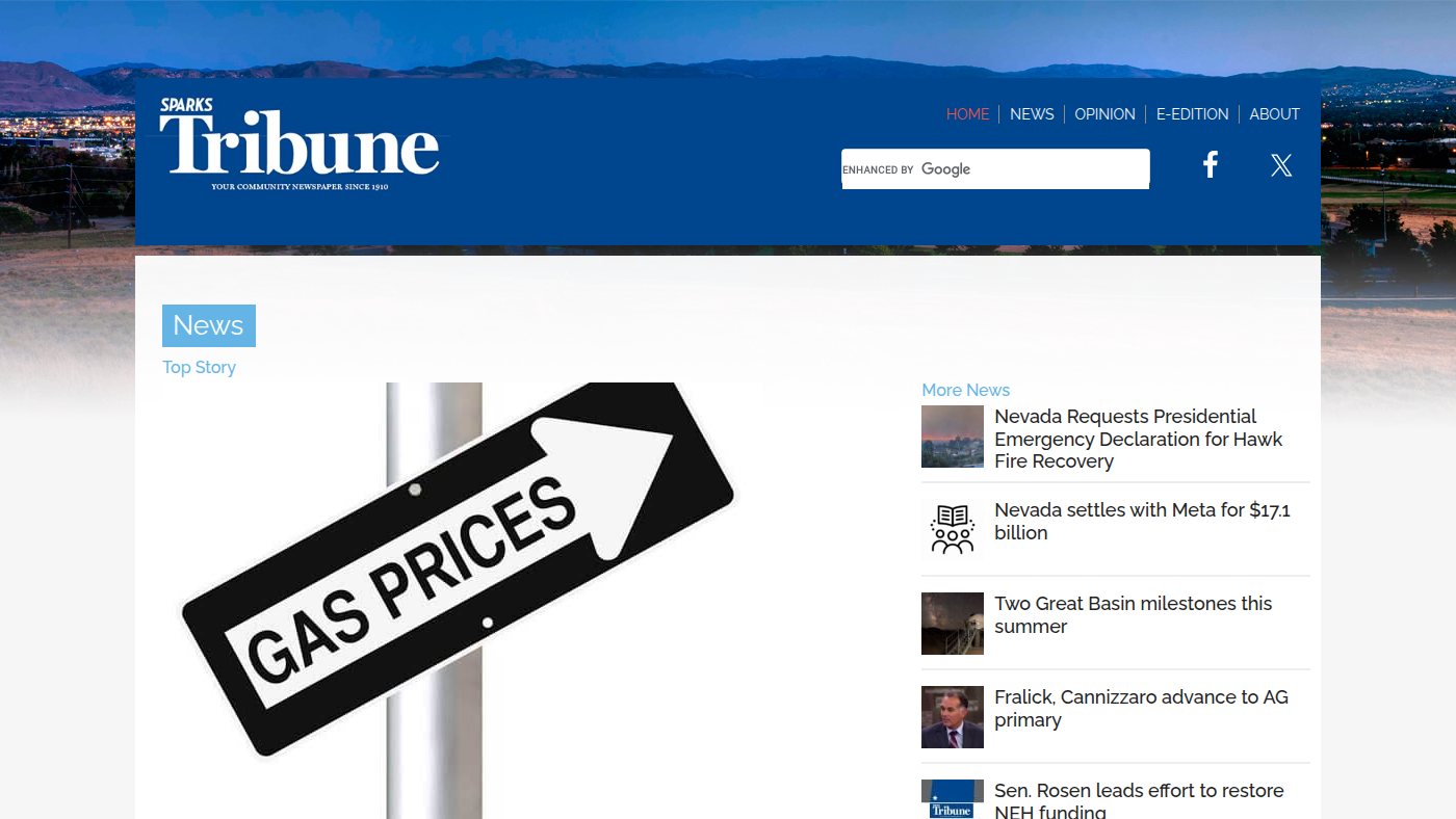 The home page of sparkstrib.com