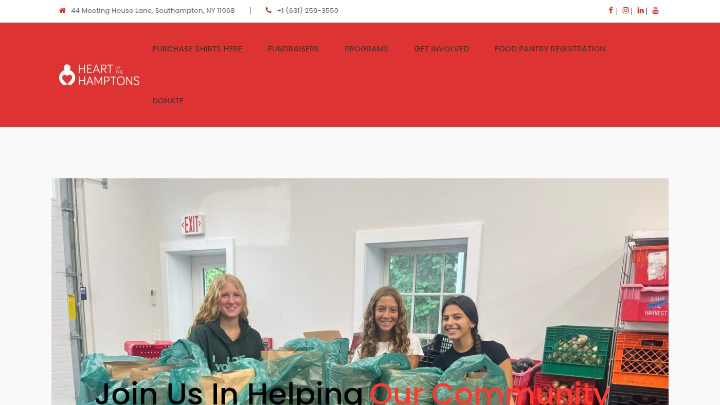The home page of heartofthehamptons.org