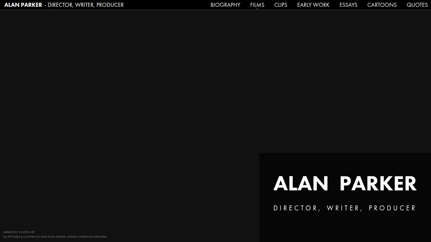 The home page of alanparker.com