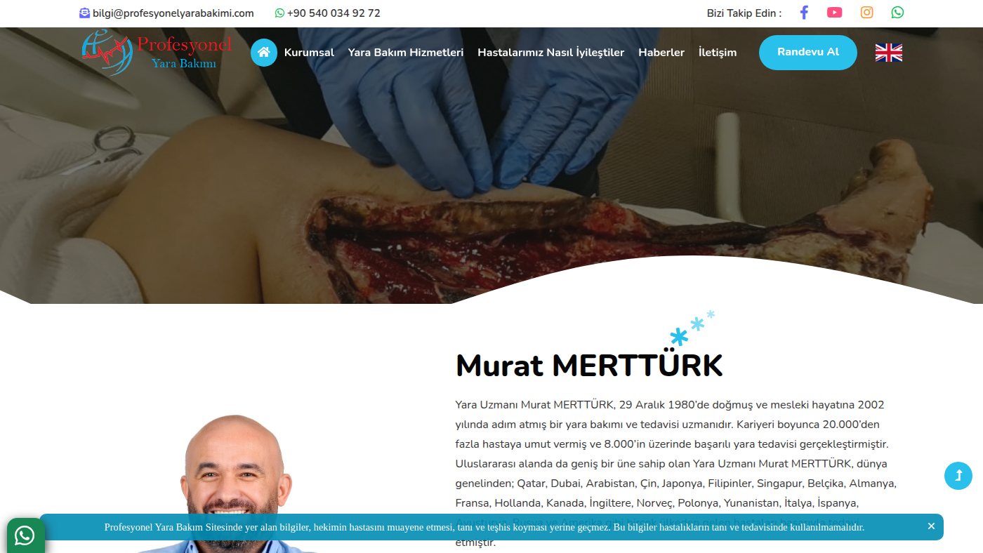 The home page of profesyonelyarabakimi.com