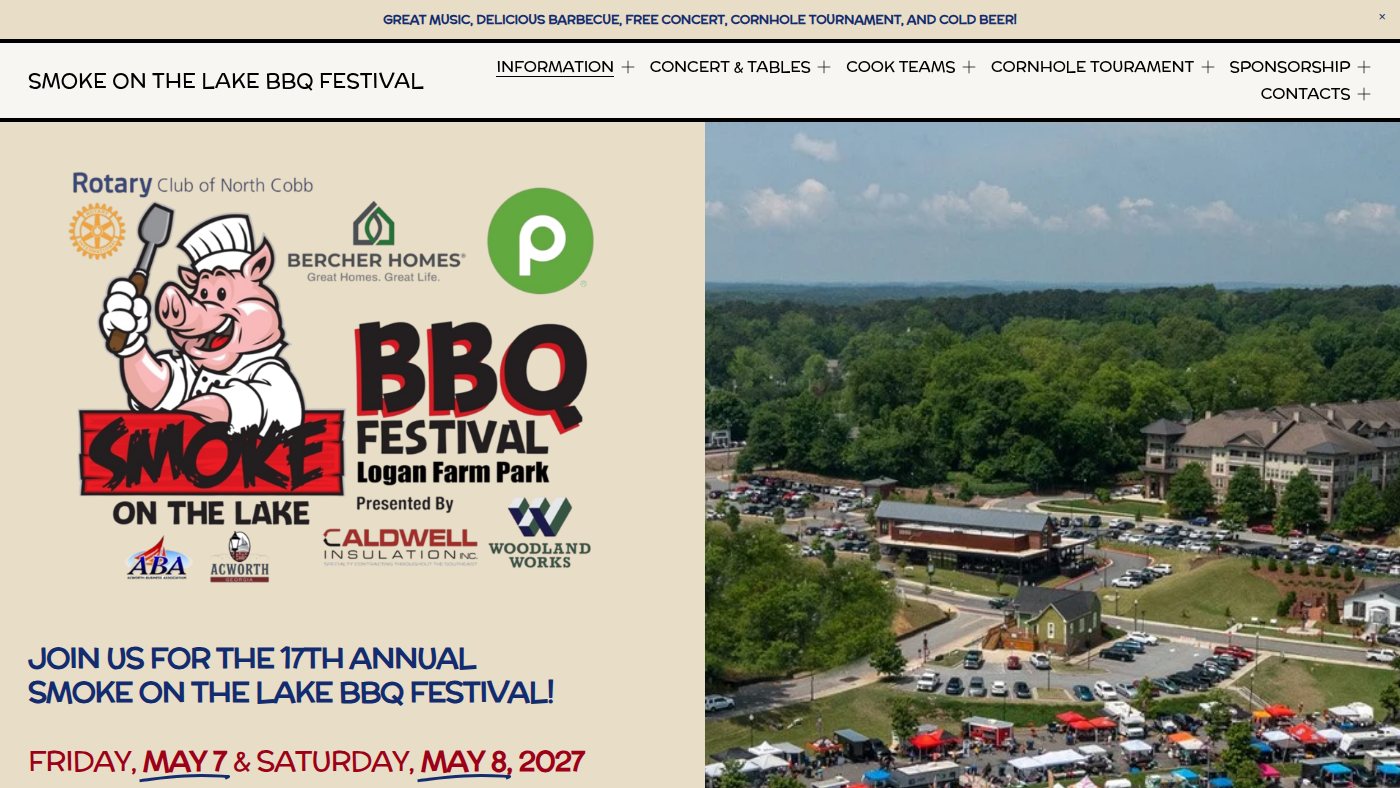 The home page of smokeonthelake.org