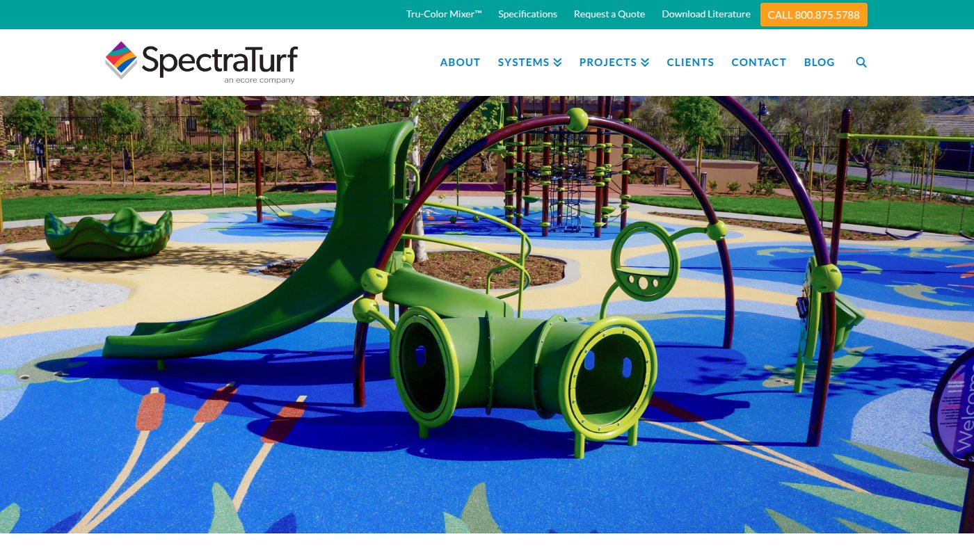 The home page of spectraturf.com