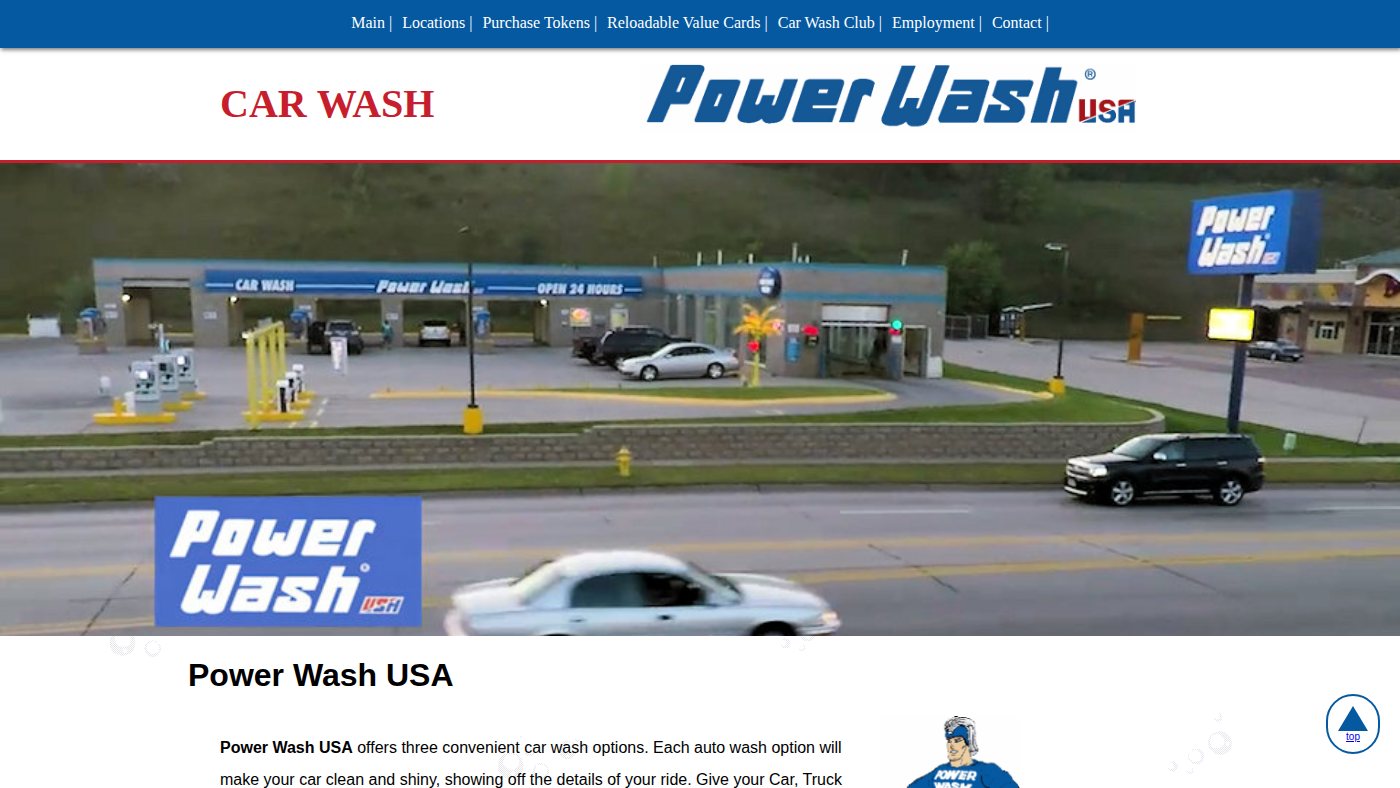 The home page of powerwashusa.com
