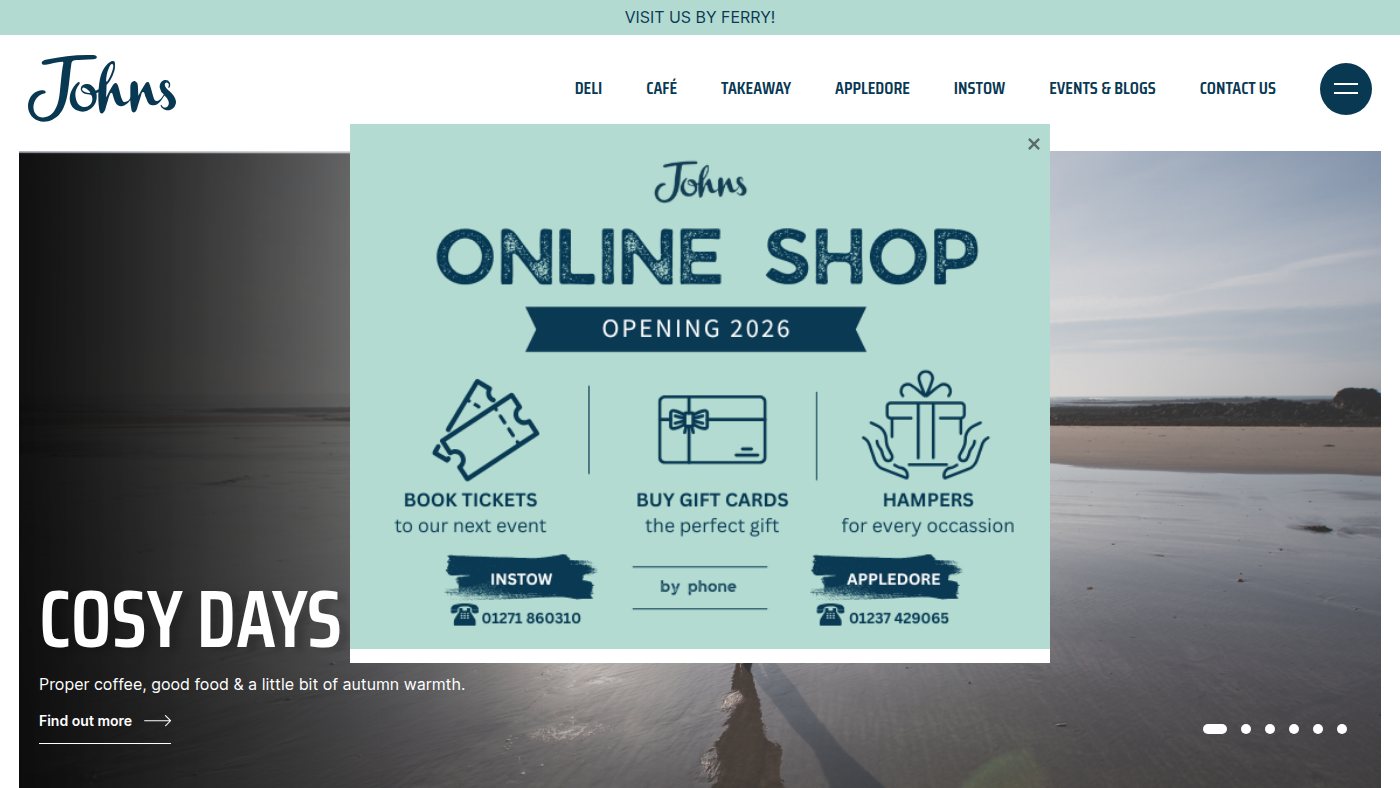The home page of johnsofinstow.co.uk