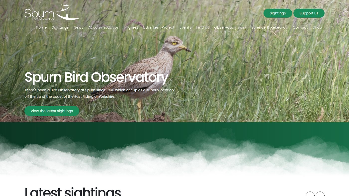 The home page of spurnbirdobservatory.co.uk