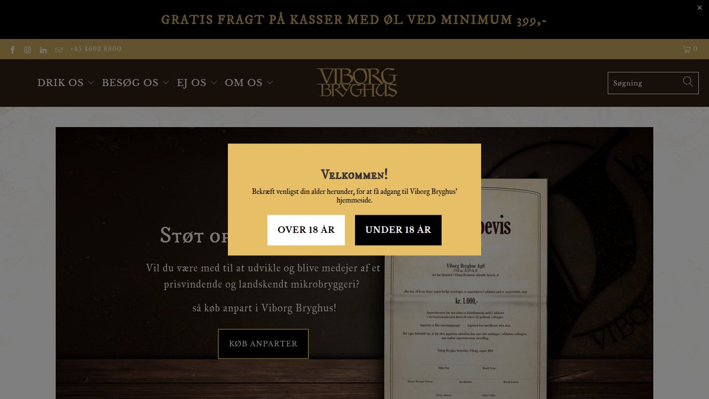 The home page of viborgbryghus.dk